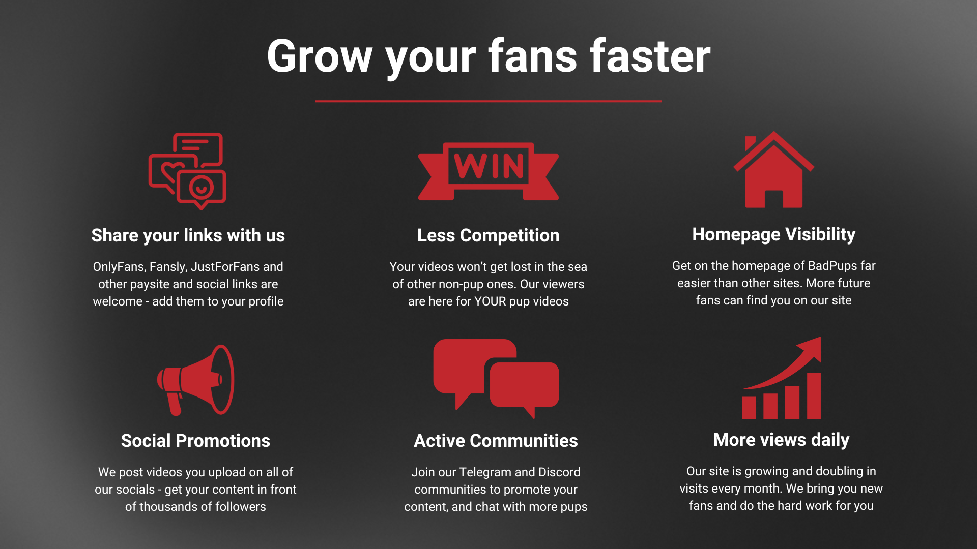 Reasons to join BadPups as a creator
